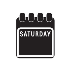 Page of calendar displaying Saturday day. Date. Illustration. 
