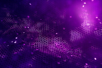 Purple background with a set of dots, an abstract image. In the style of infinity nets.