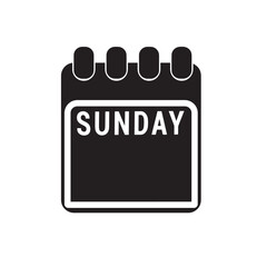 Page of calendar displaying Sunday day. Date. Illustration. 