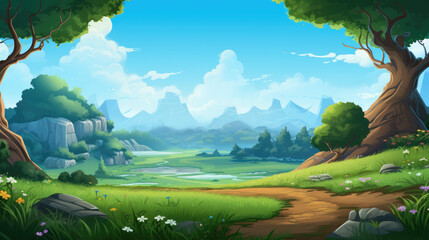 2D game level background asset, grass, gaming backdrop,  sand, dirt, platformer game elements, level builder elements