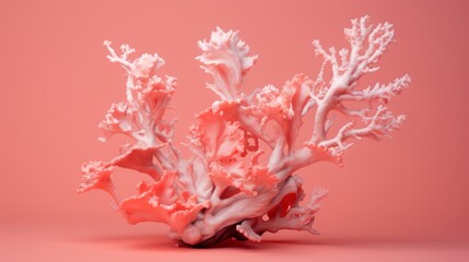 pink corals on a pink background.
