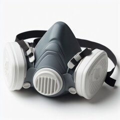respirator mask isolated on white background. ai generative