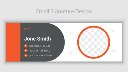 Modern email signature template design - obrazy, fototapety, plakaty