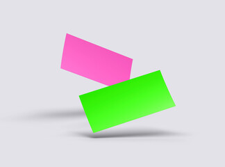 Blank 8.3'x3.9' DL Flyers template with an easily changeable one-color sheet to present your design. 3d render