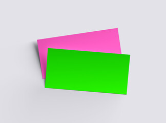 Blank 8.3'x3.9' DL Flyers template with an easily changeable one-color sheet to present your design. 3d render