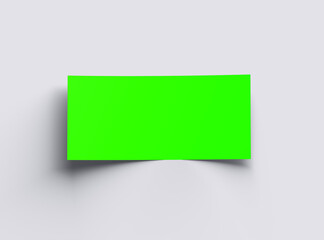 Blank 8.3'x3.9' DL Flyers template with an easily changeable one-color sheet to present your design. 3d render