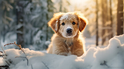 Close-up of a Golden Retriever puppy