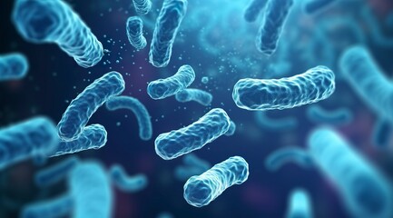 Legionella pneumophila Bacteria. Medical 3d illustration.