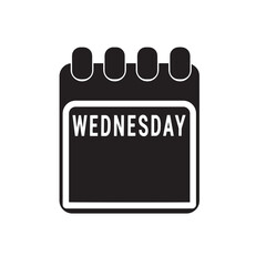 Page of calendar displaying Wednesday day. Date. Illustration. 