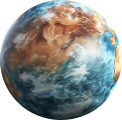 Marble colored planet earth