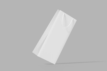 Shopping bag blank with grey background