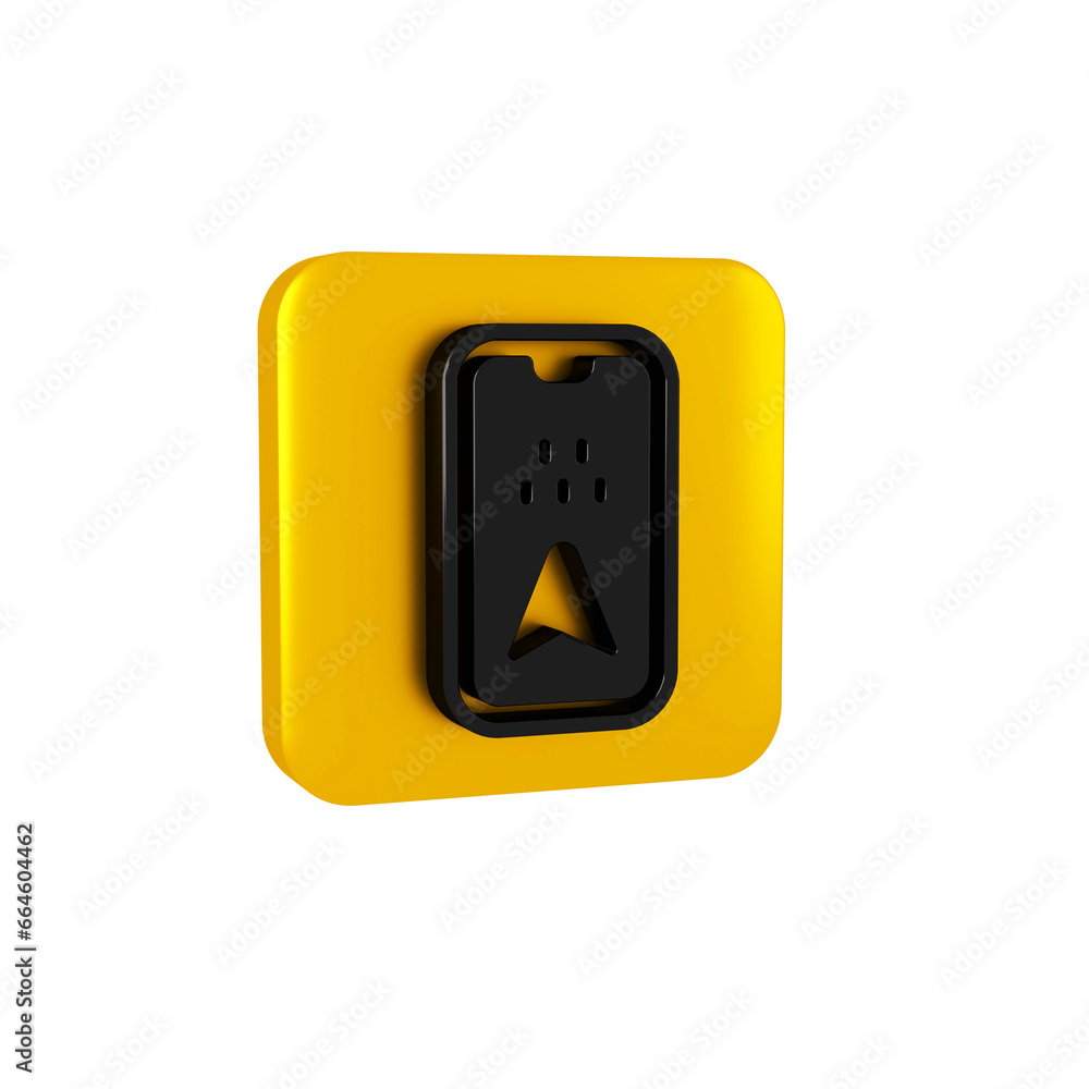 Poster black infographic of city map navigation icon isolated on transparent background. mobile app interfa