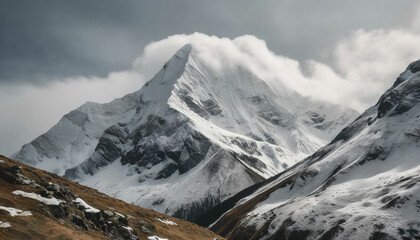 Mountain's Snow-Clad Peaks A Winter Wonderland