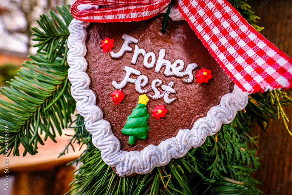 Canvas Prints typical bavarian ginger bread heart