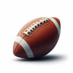American football ball isolated on white background. ai generative