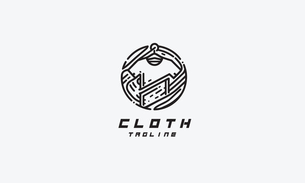 Shirts clothing vector logo icon illustration minimalistic line art design