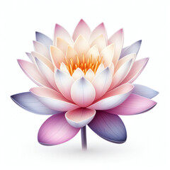 water lily in the pond, white lotus. ai generative