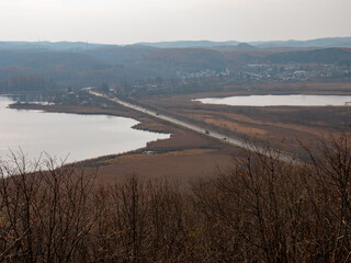 サルボ展望台から撮影した秋の釧路湿原（北海道川上郡標茶町字塘路）