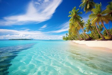 Fototapeta na wymiar a stunning tropical beach. Generative AI