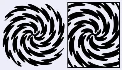 Zelfklevend Fotobehang A rotating spiral design with a wavy contoured edge. Vector background pattern for posters, banners, etc. © Mysterylab