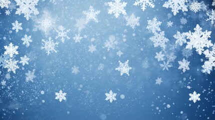 Naklejka na ściany i meble winter background made of snowflakes.