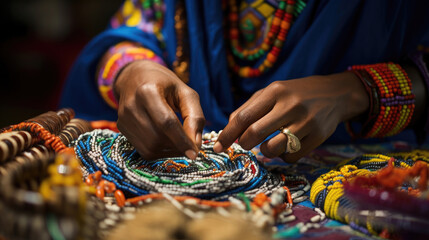 Creating Cultural Crown: Masterful Nigerian Beadworker