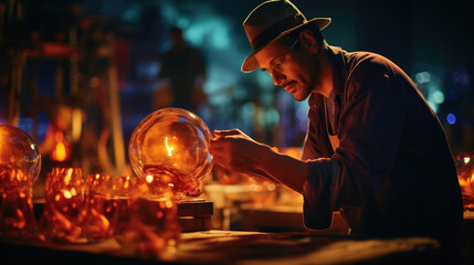 Mexican Glassblower Creating Delicate Glass Artworks