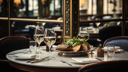 Elegant French brasserie with escargot and coq au vin