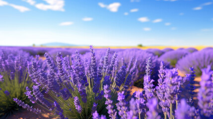 Rustic French Lavender Field in Full Bloom