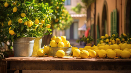 Inviting Italian Lemon Festival with Zesty Aroma