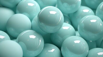 background of mint colored balloons.