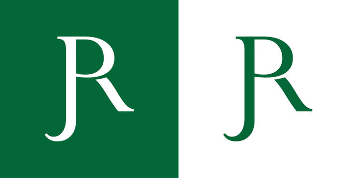 J+P+R joined text logo professional & modern business logo green & white contrast