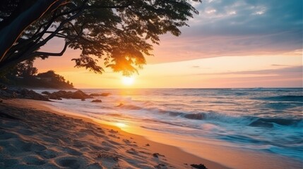 Beautiful tropical ocean coast, deserted