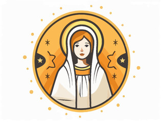 Doodle Icon of the Myrrh-bearing Women, cartoon sticker, sketch, vector, Illustration, minimalistic
