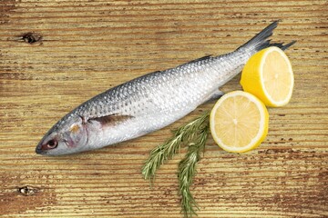 Fresh tasty fish dish with herbs