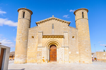 Fototapeta na wymiar Romanic architecture and details in Frómista, Palencia, Castile, Spain