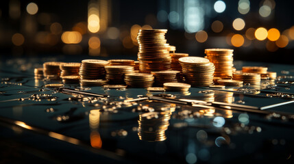 gold bitcoin on black background. cryptocurrency concept