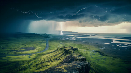 Natural scenery of Icelandic theme