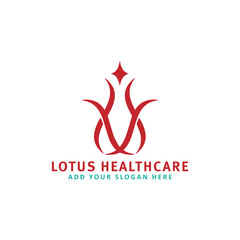 lotus health wellness yoga logo design vector