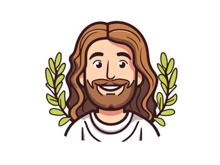 Doodle Icon of Christ the Bridegroom, cartoon sticker, sketch, vector, Illustration, minimalistic