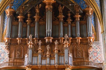 orgue cathédrale Albi - obrazy, fototapety, plakaty