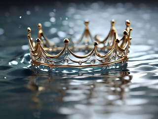 The Gold Crown in Water 