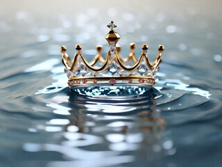 The Gold Crown in Water 