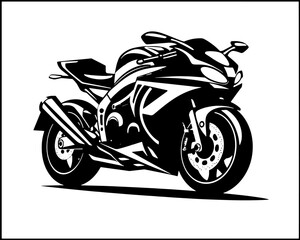 Obraz premium Motorcycle ATV Vector Scooter Bike Logo Pictogram Icon Sport Motorsport