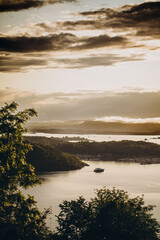 sunset over the river oslo