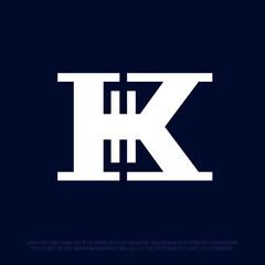 Modern professional logo in the shape of the letter K. Exclusive K shape