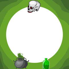 Halloween frame and border flat design illustration