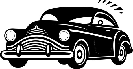 Obraz premium Vintage Car Logo Vector Icon Fast Elegant