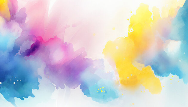 Abstract watercolor background in colorful colors