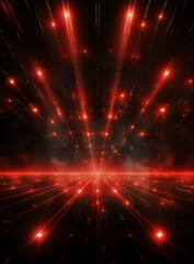 Naklejka premium Backdrop With Illumination Of Red Spotlights For Flyers realistic image ultra hd high design